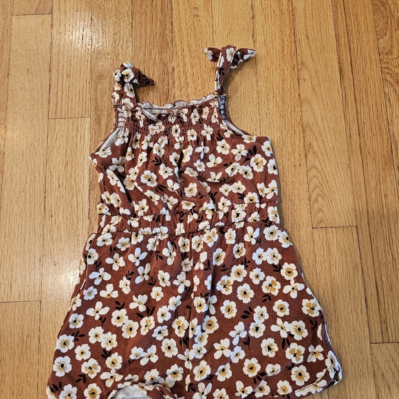 Little sleepies mocha blossoms romper - Picture 2 of 3
